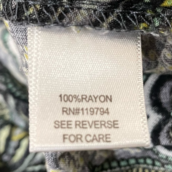 One World psychedelic abstract green and blue top / M / Excellent condit… - Picture 15 of 15